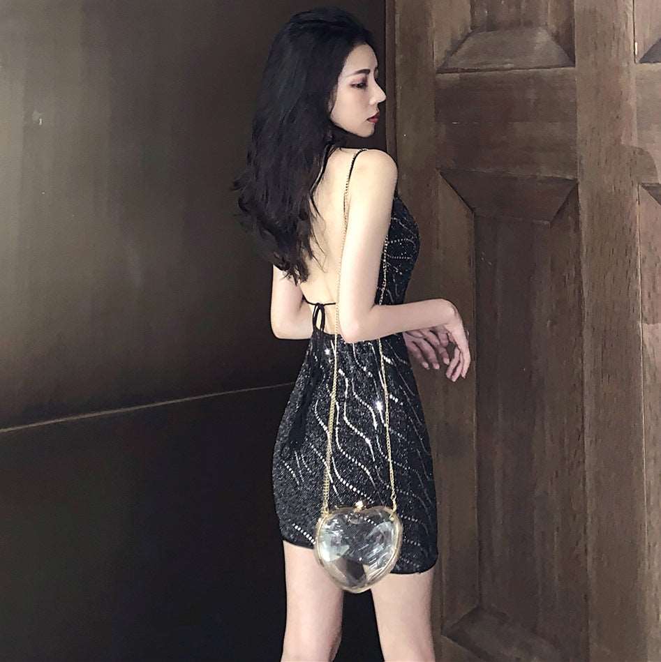 Backless strapless sexy dress