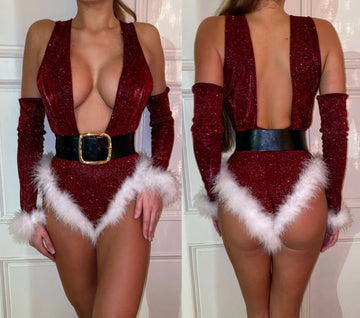 Christmas Outfit Passionate Seduction One-piece Sexy Lingerie