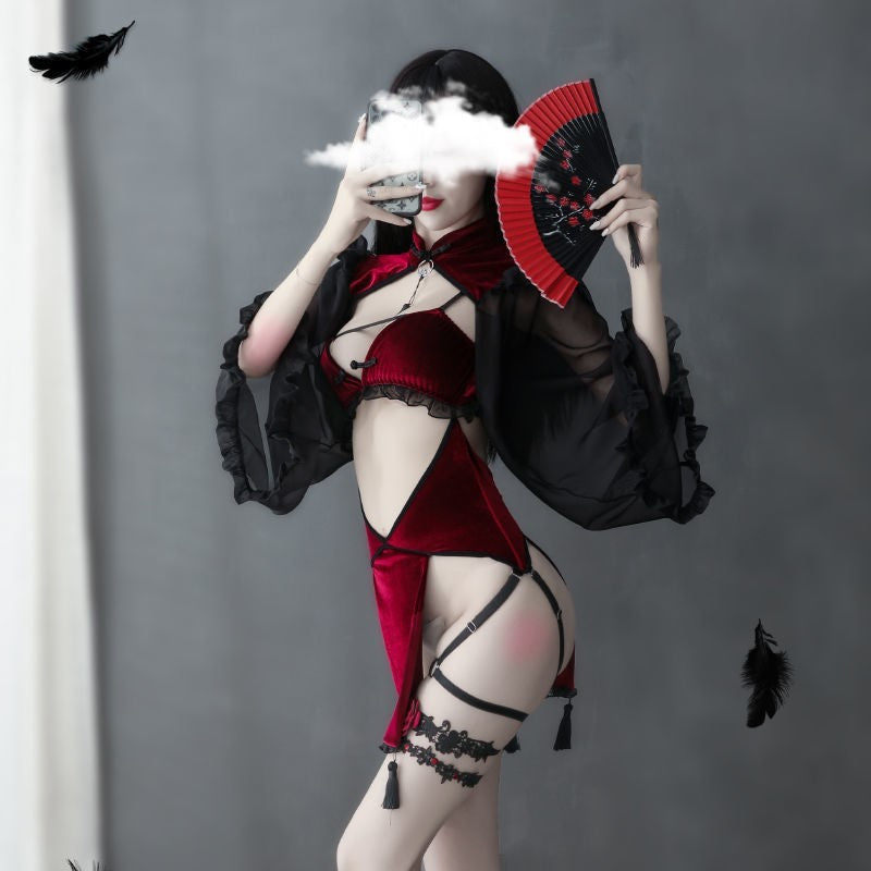 Gothic witch cosplay costume for women